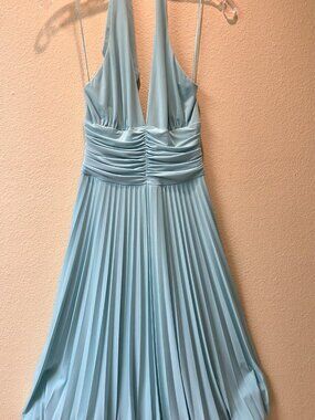 Maryl Couture Aquamarine Bubble Hem Dress